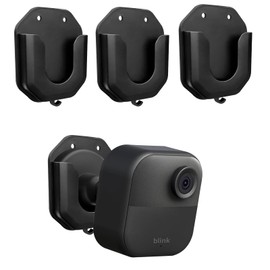 Aiopoaop 3 Pack Blink Camera Wall Mount Bracket, [2 Mounting Options] Adhesive or Drill, for Blink Mini/Mini 2 /Blink Outdoor 4 /Blink Indoor Cameras, Camera Mount Wall Mount for Blink Series- Black