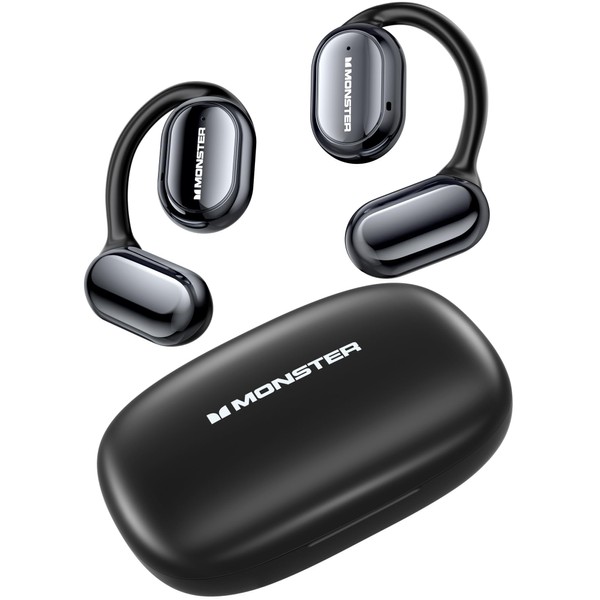 【2025年革新的な聴覚体験 オープンイヤホン】Monster 完全オープンイヤー ワイヤレスイヤホン Bluetooth 耳掛け式 みみをふさがない 空気伝導 Bluetooth5.4+EDR技術 自動ペアリング