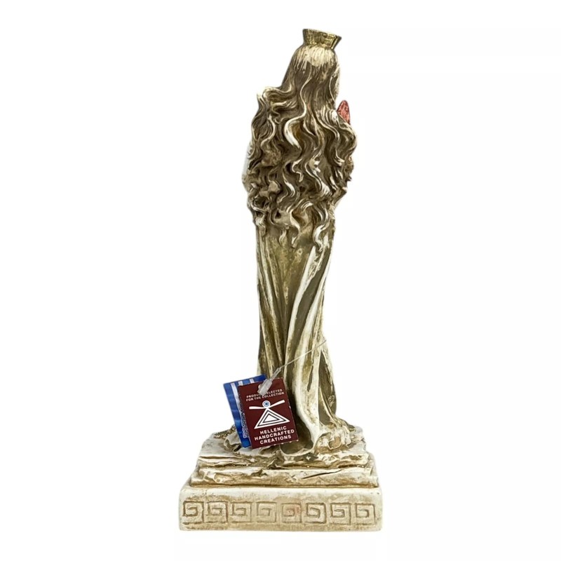Goddess Fortune Tyche Luck Fortuna Hard Plaster Statue Sculpture 8.65