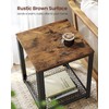 VASAGLE Side Table, 2-Tier Nightstand, End Table with Mesh Shelf,