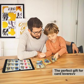 Premium Trading Card Binder Album with 900 Pockets - Perfect for Baseball, Football, and TCG Cards - Hard Case Storage with Zipper and Ring Holder,Top Loader Binders (Large)