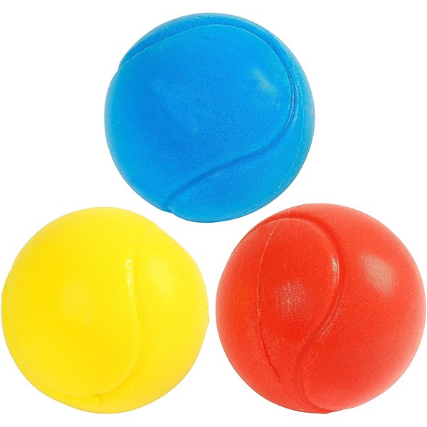 eMKay® Small Soft 70mm Tennis Balls (1 pack of 3 Soft Tennis Balls) | Perfect Foam Sponge Ball For Kids' Games