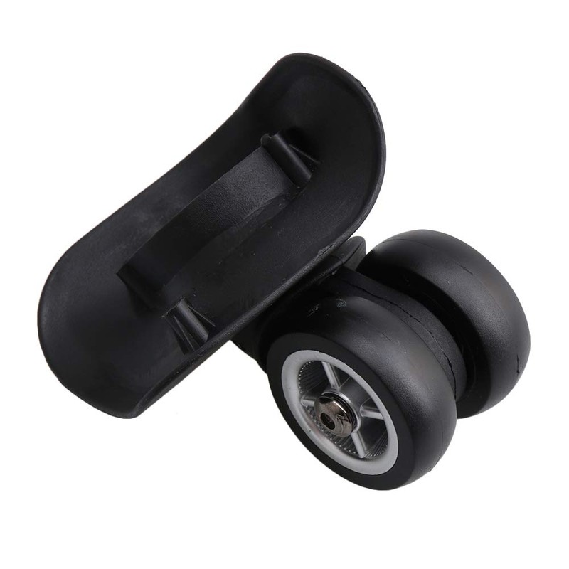 BQLZR Black Suitcase Wheels Replacement Left & Right Plastic Swivel
