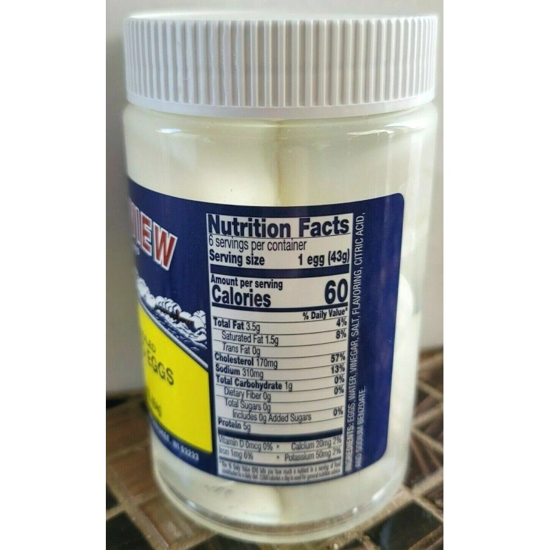 Bay View Pickled Hard Boiled Eggs 3 Pack Keto Vinegar