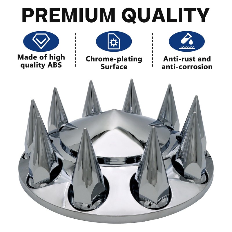 czyopo Spiked Complete Axle Wheel Cover Set with 33mm Thread-on