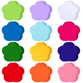 Kisston 360 Pcs Spring Flowers Cutouts Paper 3.9 Inch Assorted Color Die Cuts Paper for DIY Paper Craft Projects Back to School Class Bulletin Board Decor