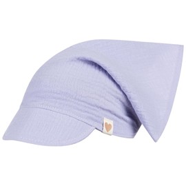 Headscarf Hat Peaked Cap Girls Summer Cotton Muslin, lilac