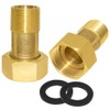 Joywayus Brass Water Meter Pipe Fitting Hex Nipple 3/4” NPS