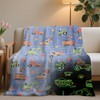 HZVRTN Cuddly Blanket Children's Unicorn/Dinosaur/Space Blanket, Cuddly Blanket Glow in