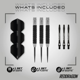 RED DRAGON Council 1: 30g Tungsten Darts with Flights and Shafts