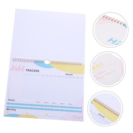 NUOBESTY Habit Tracker Journal No Date Monthly Planner for Goal Setting Productivity Self-Discipline Versatile Organizer for Students Teachers Stylish Minimalist Design