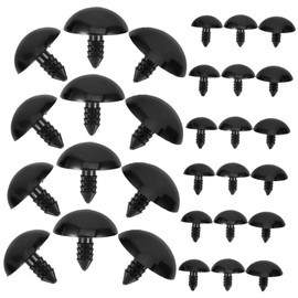 NOLITOY 30Pcs DIY Doll Eyes Black Artificial Eyes for Kawaii Crafts for Holiday Decor and Unique Doll