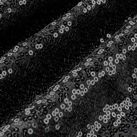 Xpanal Home Decorative Solid Glitter Sequins Square Throw Pillow Covers Cushion Case for Wedding Party,18"x18"(45cmx45cm), Black, 2 Packs