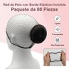 Red para Cabello, 80 Pzs Malla Elástica Invisible para Mujeres