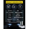 LTONXEN D3S HID Headlight Bulbs, 6000K Diamond White Xenon HID