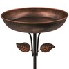 OUISJYER Metal Bird Bath for Outdoors, 12" Dia Bowl with