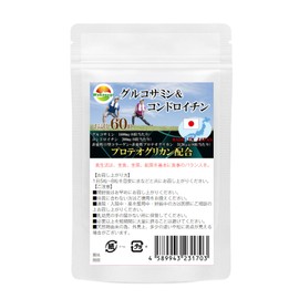 グルコサミン＆コンドロイチン 60粒 10袋セット計600粒 プロテオグリカン新配合 ８粒当たり グルコサミン1600mg配合 コンドロイチン200mg配合 非変性II型コラーゲン+非変性プロテオグリカン 3120μg配合