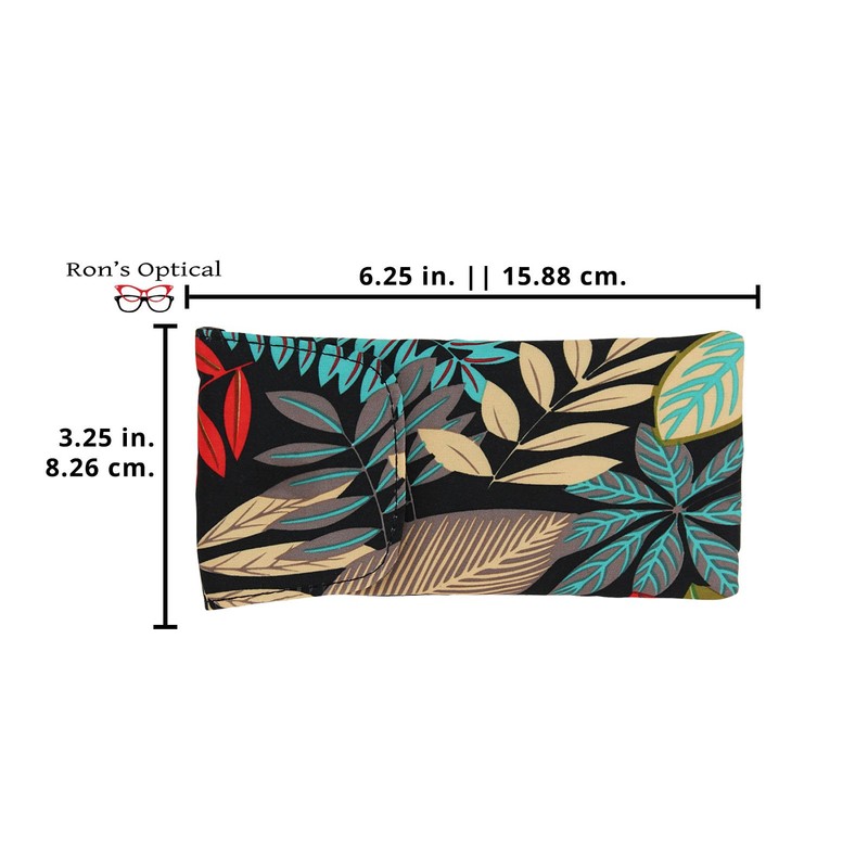 2 Pack Fabric Eyeglass Case Top Closure, Slip In Eyeglass