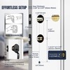 LOQRON Heavy Duty Front Door Handle Set Matte Black Entrance