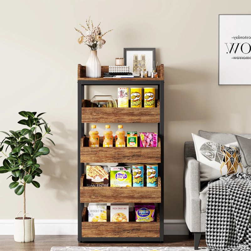 Tribesigns 5-Tier Vegetable Fruit Storage Rack Home Kitchen Storage Organizer