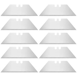 Zoid Utility Knife Trapezoid Blade Refill 10 Pack, Sharp Carbon Steel Holds its Edge for at Home and Project Cutting