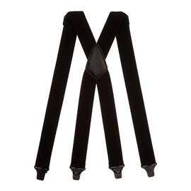 Olata Heavy Duty X-Shape Airport Braces/Suspenders with Plastic Clips - 4cm. Black