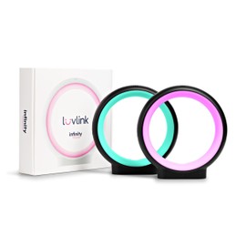 LuvLink Infinity Voice v2 Send Sounds & Color - Award Winning Friendship Lamp (Set of Two, Black)