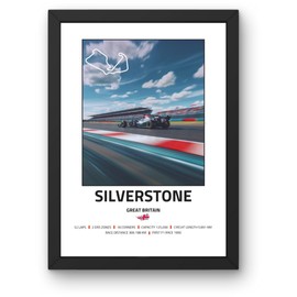 Lap Legends Silverstone F1 Track Framed Display Gift