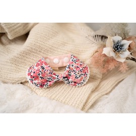 Pet Bandana Collar Scarf for Cats and Small Dogs | Premium Fabric | 3 Sizes | Adjustable Triple-Snap Closure (Small, Floral Berry)