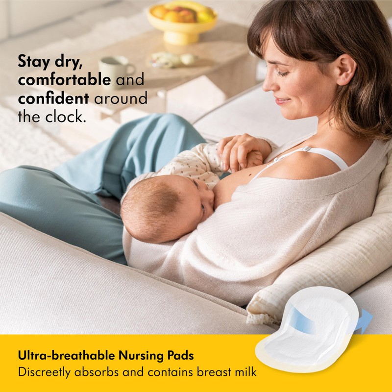 Medela Ultra-Breathable Nursing Pads, Highly Absorbent, Super Soft, Discreet Design