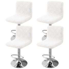 Eco-Ancheng Bar Stool Covers Set of 4 Counter Height Bar Stool Cover Swivel Bar Stools Slipcovers Stretch Pub Counter Stool High Back Chair Cover Counter Stool Bar Chair Covers for Kitchen Bar Cafe,05
