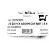 1/4-28 Acorn Cap Nuts 18-8 Stainless Steel - Fine Thread