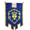 LinkStart Horde Alliance Badge Banner Flag Orc Emblem Poster (Blue)