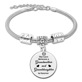 Granddaughter Gifts from Grandma Bracelet for Grandma Granddaughter Gift The Love Between Grandmother and Granddaughter is Forever Bracelet Grandma Birthday Gift from Granddaughter Christmas Gift