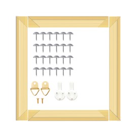 ECOIOU DIY Canvas Mini Stretcher Bars 6x6 Inch Canvas Frame, Sturdy Stretcher Frames for Oil Paintings, Prints, Paint by Numbers & Posters(Need Extra Size to wrap Around The Frame)