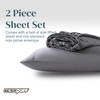 MICROPUFF Standard Pillowcase Set with Matching Twin XL Size Fitted