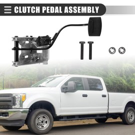 Motoforti Diesel Clutch Pedal Assembly, for Ford F250 F350 F450 F550 Super Duty 7.3L 1999 2000 2001 2002 2003, YC3Z-7B633-BA, Clutch Foot Pedals with Bracket, Metal Silver Tone