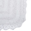 DII Crochet Collection Reversible Bath Mat, Square, 24x24, White