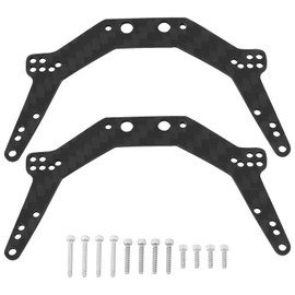 ECSiNG 1 Set Carbon Fiber Chassis Side Plates Girder Rails Upgrade Part Compatible with Axial AX24 1/24 RC Crawler, Left and Right
