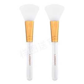 LORMAY 2 Pcs Premium Quality Silicone Face Mask Brushes. Facial Mask Applicators for Even Coverage | Skincare Enhancer | Soft Silicone | Transparent Handles | All Skin Types