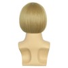 Men Short Straight Blonde Wig Bowl Cut Funny Mushroom Wig