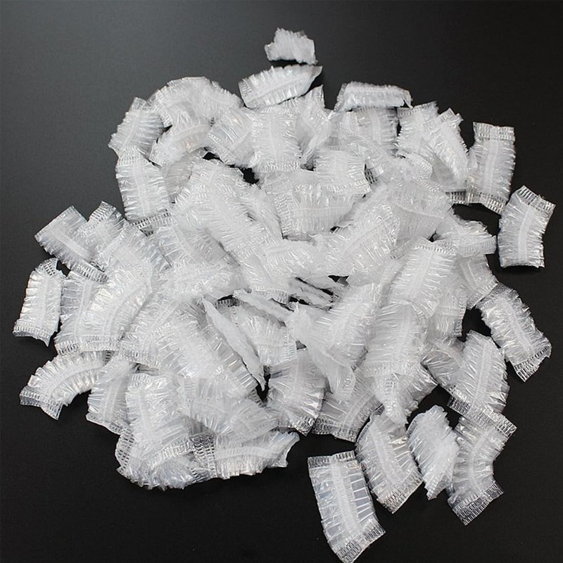 100 Pcs Clear Earmuffs - Waterproof Plastic Ear Covers for