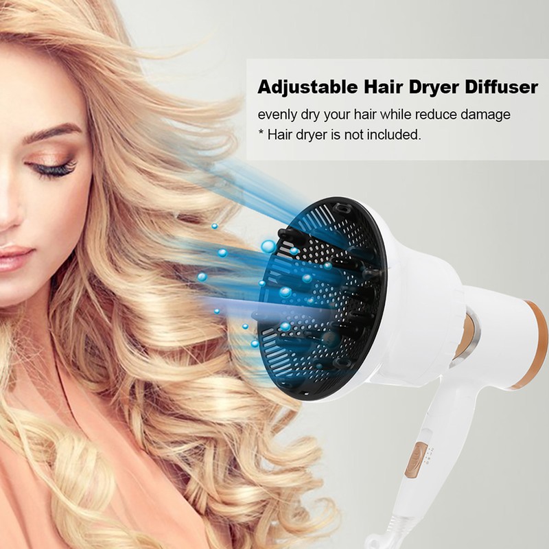 Anself Hair Dryer Diffuser Adjustable Blow Dryers Diffuser for Curly