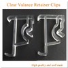 Blind Clips, 2 Inch Clear Valance Clips for Wood or