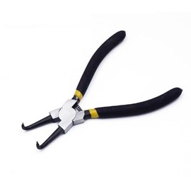 1PCS Circlip Pliers, 150mm/6 Inch Internal Bent Heavy Duty Snap Ring Pliers for Removing and Installing Circlips (Black)