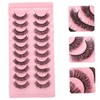 WOONEKY 7d Curling False Eyelashes Pack 10 Pairs Natural False