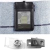 5Pcs Transparent PVC Badge Holder with Metal Clips, ID Card