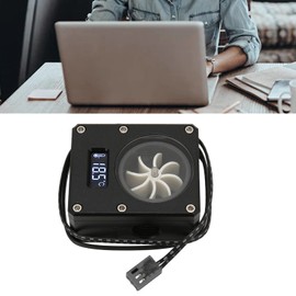 PC Water Cooling Meter, 12V 3pin G1/4 Thread Acrylic Rustproof Computer Meter Indicator for PC Computer Water Cooling System (Black)