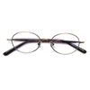LIGOES Small Oval Glasses Frame Metal Glasses for Office Lady