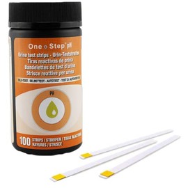 One Step: pH Urine Test Strips for Easy Monitoring, Accurate and Reliable, Range 5.0-8.5, 100 Testing Strips